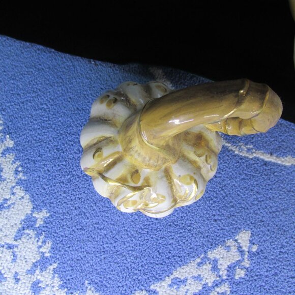 Harvest Pumpkin Gourd Teapot Ivory and Gold by Heather Goldminc Blue Sky - Picture 7 of 10